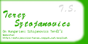 terez sztojanovics business card